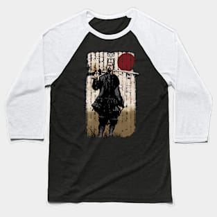 Samurai Japanese Art Style Manga Bushido Baseball T-Shirt